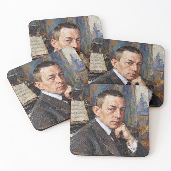 Item preview, Sergei Rachmaninoff Painting – Russian Classical Music Composer designed and sold by GalleryKauffeld.