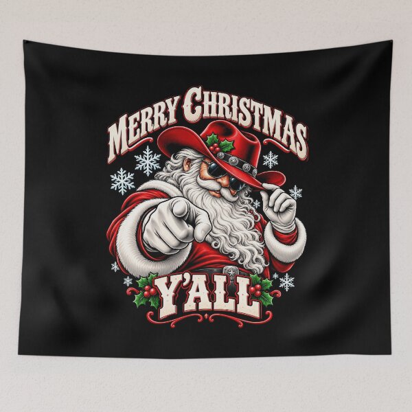 Item preview, Cool Santa Claus with Merry Christmas Y'all Design designed and sold by rafaeltto.