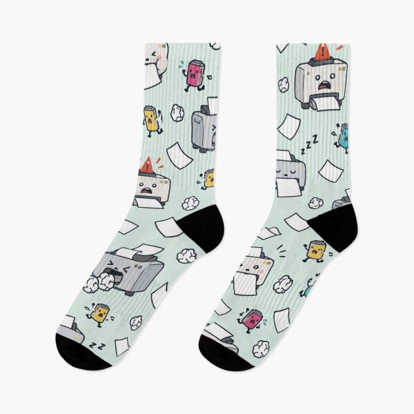 Item preview, Printer Error Funny Pattern | Grumpy Office Printers Eating Paper, Jamming and Smoking designed and sold by DebugLab.