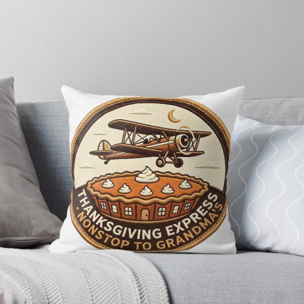 Item preview, Thanksgiving Express - Nonstop to Grandma's Vintage Biplane Emblem designed and sold by EMaviation_.