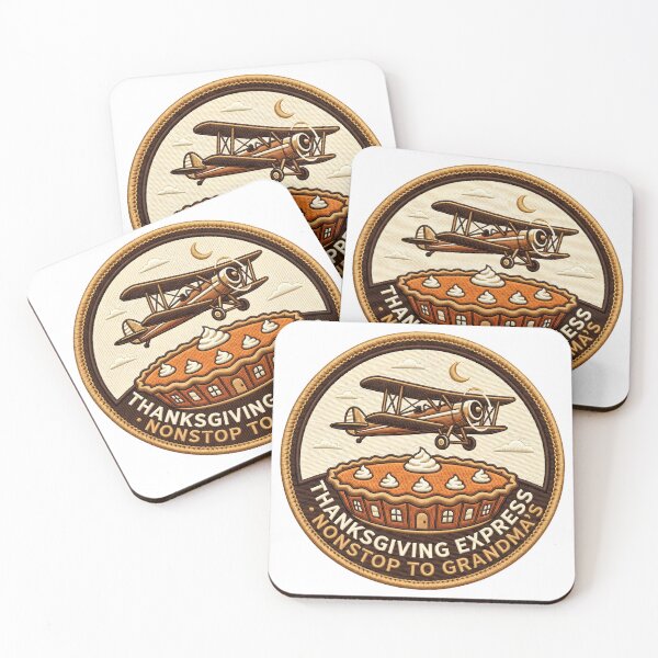 Item preview, Thanksgiving Express - Nonstop to Grandma's Vintage Biplane Emblem designed and sold by EMaviation_.