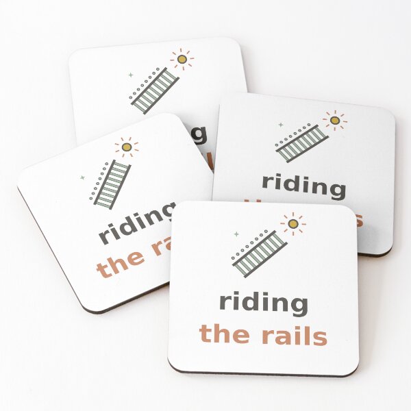 Item preview, Riding The Rails Sticker | Railroad Track Typography Vinyl Decal designed and sold by thezenledger.