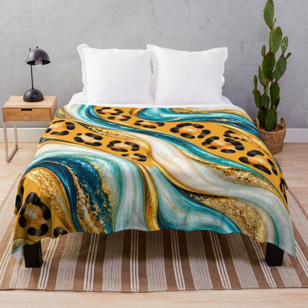 Item preview, Ocean Wild Luxe – Turquoise Leopard Marble designed and sold by annenambiro.