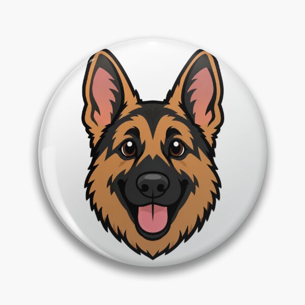 Item preview, Cute German Shepherd Dog Face Vector Illustration designed and sold by CraftyUniverse.