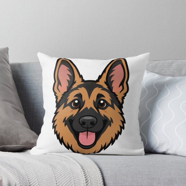 Item preview, Cute German Shepherd Dog Face Vector Illustration designed and sold by CraftyUniverse.