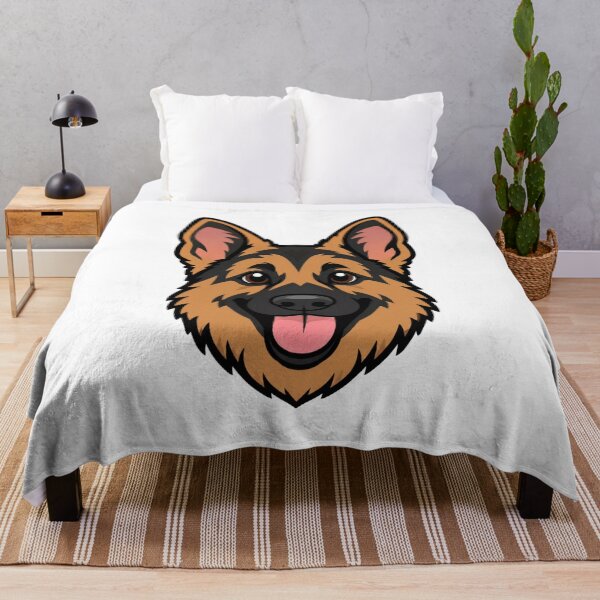 Item preview, Cute German Shepherd Dog Face Vector Illustration designed and sold by CraftyUniverse.