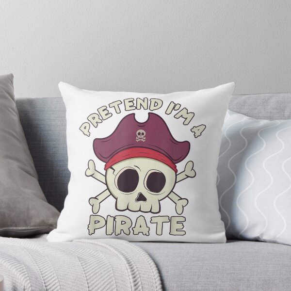 Item preview, Pretend I'm A Pirate Funny Skull Spooky Halloween Cartoon designed and sold by River Silva.