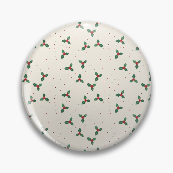 Item preview, Holly Berries Pattern on Warm Cream with Red Dots designed and sold by Osmose-Studio.