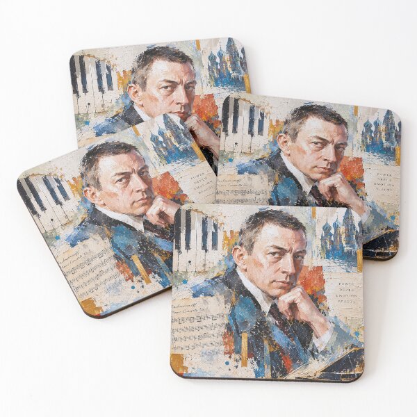 Item preview, Sergei Rachmaninoff Painting – Russian Classical Music Composer designed and sold by GalleryKauffeld.
