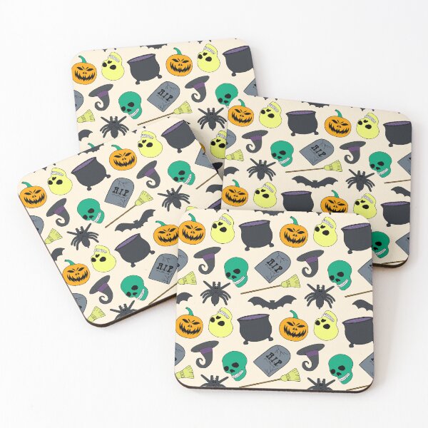 Item preview, Halloween icons hand-drawn pattern designed and sold by kalandradesigns.