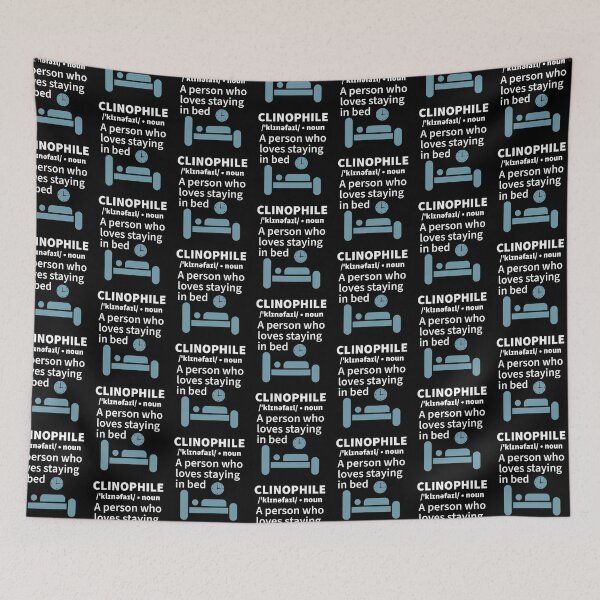 Item preview, Clinophile Definition Funny Bed Lover Dictionary Design designed and sold by Shape Snip Studio.