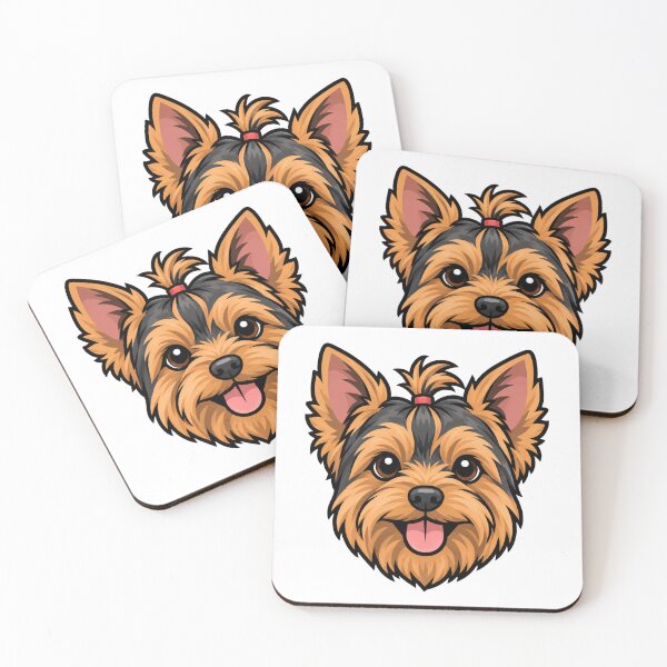 Item preview, Cute Yorkshire Terrier Dog Portrait with Bow designed and sold by CraftyUniverse.