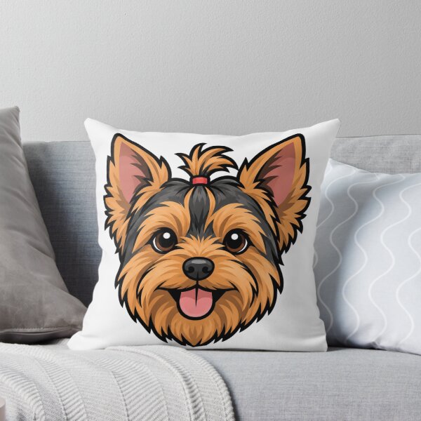 Item preview, Cute Yorkshire Terrier Dog Portrait with Bow designed and sold by CraftyUniverse.
