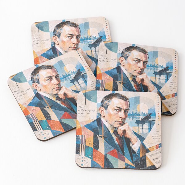 Item preview, Sergei Rachmaninoff Portrait Painting – Legendary Pianist designed and sold by GalleryKauffeld.