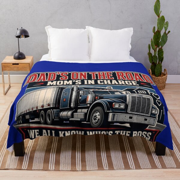Item preview, Dad's On The Road Mom's In Charge - We All Know Who's The Boss Trucker Family kierowca tira rodzina designed and sold by WarriorVision.
