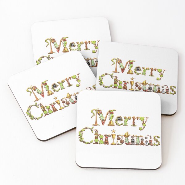 Item preview, Merry Christmas Illuminated Letters designed and sold by Dean Harkness Art.