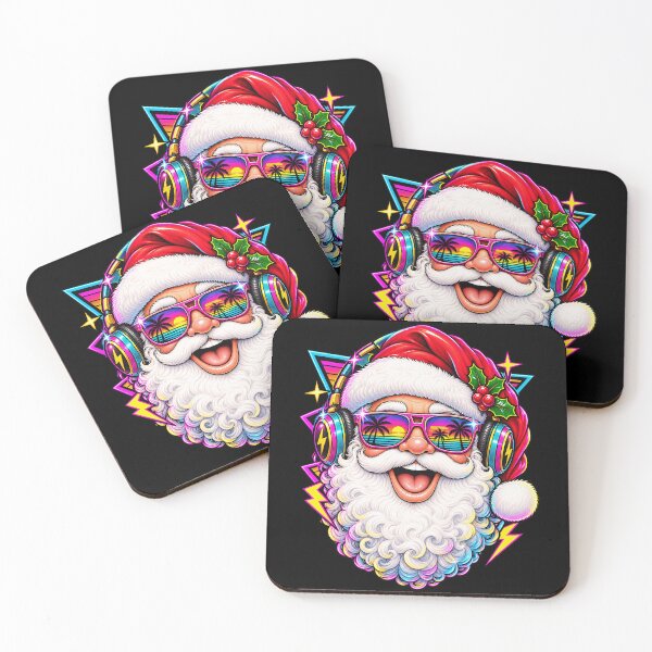 Item preview, Cool Santa with Sunglasses and Headphones Christmas designed and sold by rafaeltto.