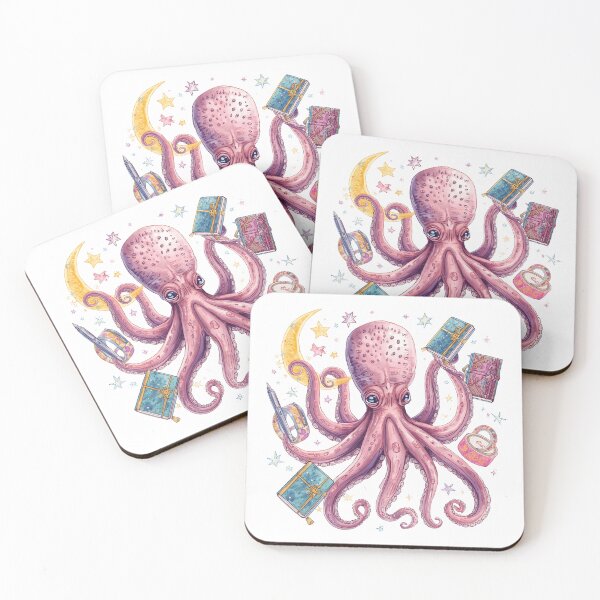 Item preview,  Journaling Octopus with Pens and Moon designed and sold by catcurio.