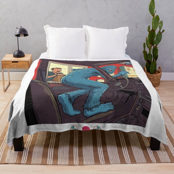 Item preview, Bigfoot Drive-Thru Yoga Stretch - Funny Sasquatch Comic Art designed and sold by Whimsy Trail Co.
