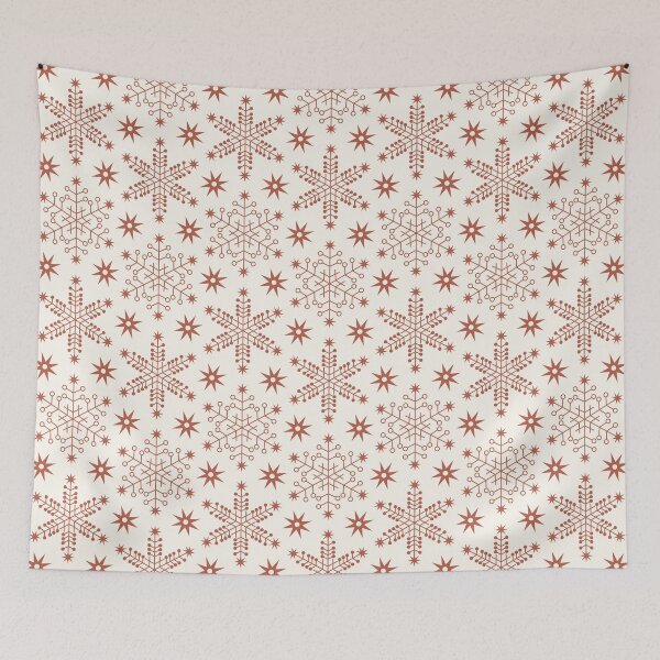 Item preview, Festive Snowflakes Rust designed and sold by Pinkdeer Designs.