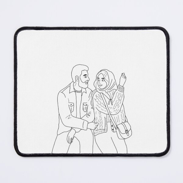 Item preview, Couple Line Art, Romantic Minimalist Couple Illustration designed and sold by polisi26.