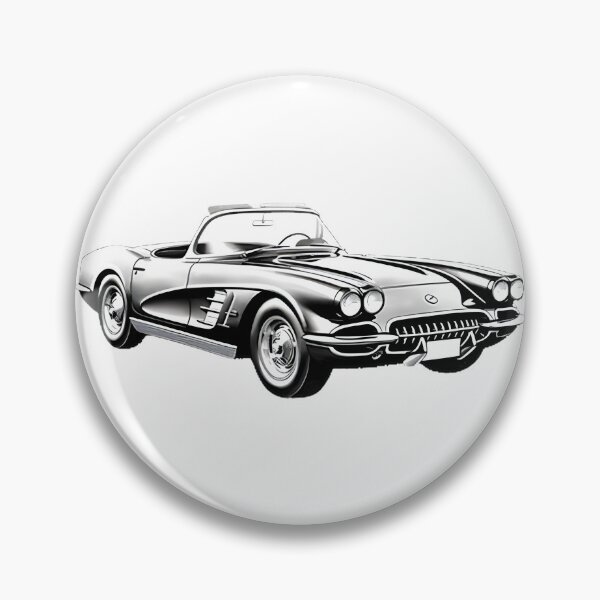 Item preview, Vintage Convertible Corvette Classic Car Illustration designed and sold by estefano1989.