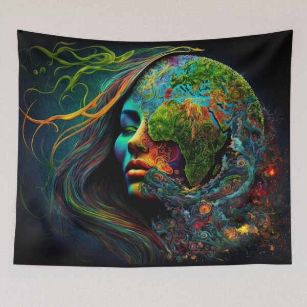 Item preview, Gaia Mother Earth Goddess – Surreal Nature & Cosmic Art designed and sold by GSizzle1.