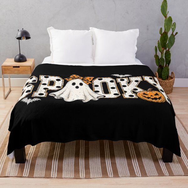 Item preview, Retro Spooky Season Ghost Polka Dot Halloween Design designed and sold by River Silva.