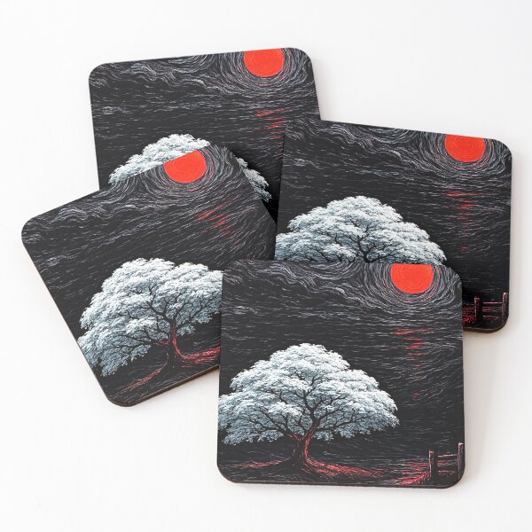 Item preview, White Tree Beneath Crimson Moon designed and sold by Faissal Thomass.
