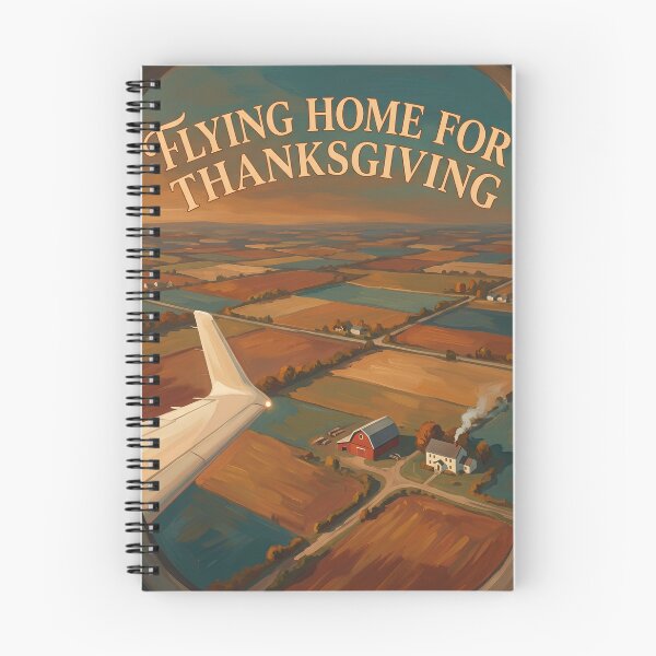 Item preview, Flying Home for Thanksgiving - Window Seat over Autumn Farmland designed and sold by EMaviation_.