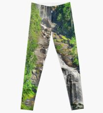 Upper Whitewater Falls NC Summertime Vertical Leggings