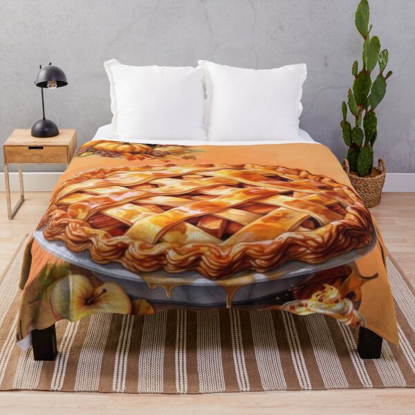 Item preview, Happy Thanksgiving Apple Pie Still Life — Cozy Autumn Harvest Watercolor Art designed and sold by LYAN-STORE.