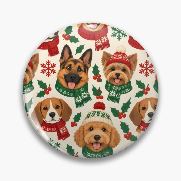 Item preview, Christmas Dog Breeds Pattern Cozy Pups designed and sold by victorsuarez.