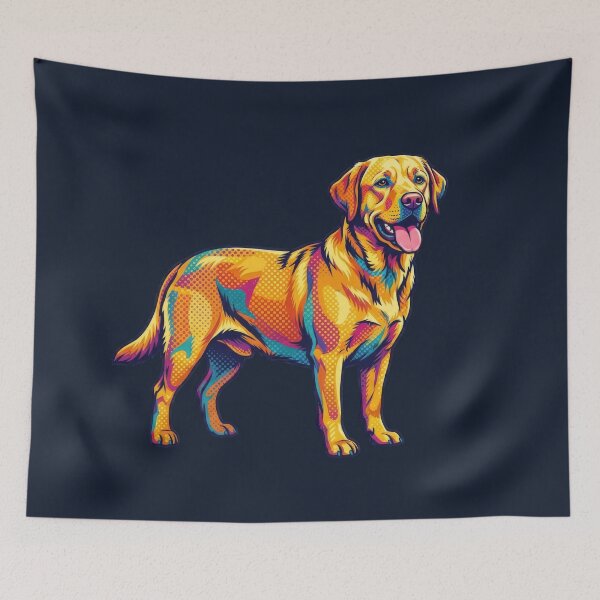 Item preview, Vibrant Pop Art Labrador Retriever - Colorful Dog Illustration designed and sold by TontikDesign.