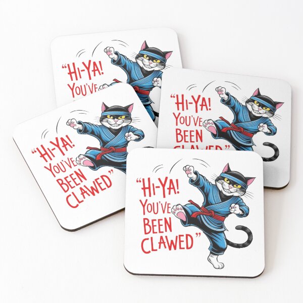 Item preview, Hi Ya You've Been Clawed Funny Karate Cat Martial Arts designed and sold by sazuii.
