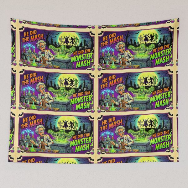 Item preview, Old Vintage Halloween Monster Mash Song Poster designed and sold by Halifaxartguy.