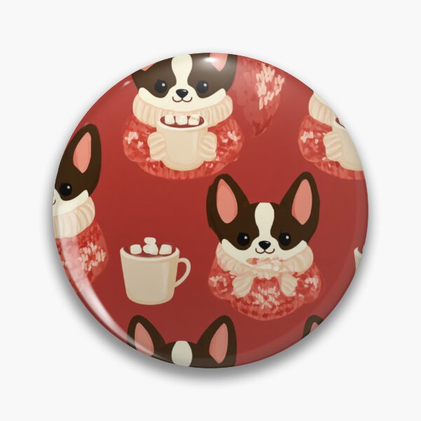 Item preview, Cute Corgi Dog Hot Cocoa Winter Cozy Pattern designed and sold by NicolasGlowArt.