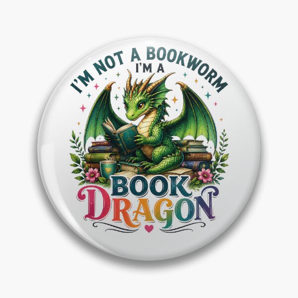 Item preview, I'm Not a Bookworm, I'm a Book Dragon – Fantasy Reader designed and sold by CleanDecor.