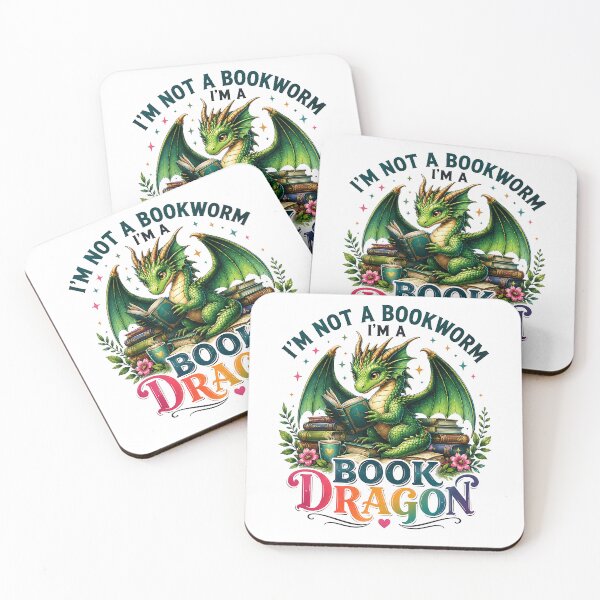 Item preview, I'm Not a Bookworm, I'm a Book Dragon – Fantasy Reader designed and sold by CleanDecor.