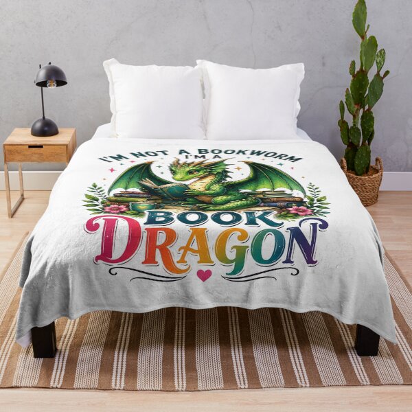 Item preview, I'm Not a Bookworm, I'm a Book Dragon – Fantasy Reader designed and sold by CleanDecor.