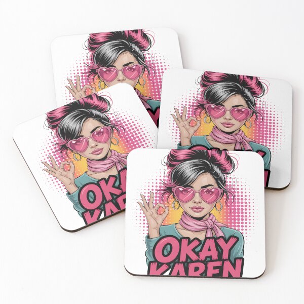 Item preview, Okay Karen Funny Sarcastic Retro Pop Art Woman designed and sold by sazuii.