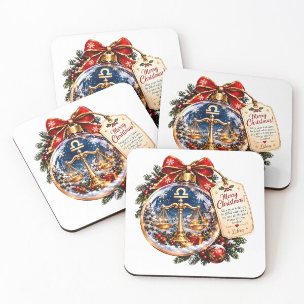 Item preview, Libra Zodiac Golden Scales Christmas Bauble designed and sold by Zodiac Celestial Art.