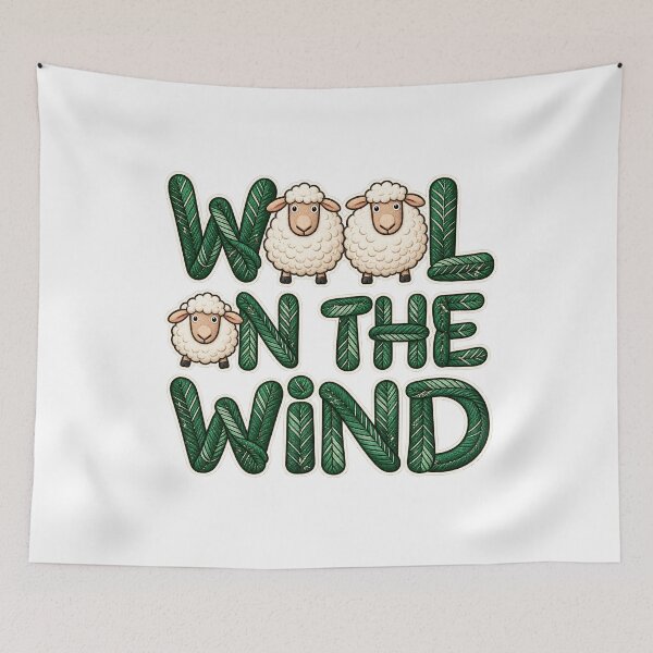 Item preview, Wool in the Wind Funny Sheep Nature designed and sold by DesignArtist.ia.