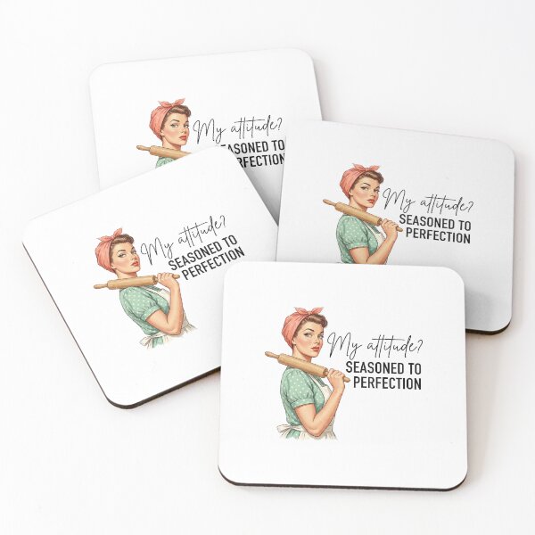 Item preview, My Attitude Seasoned to Perfection Funny Retro Housewife designed and sold by sazuii.