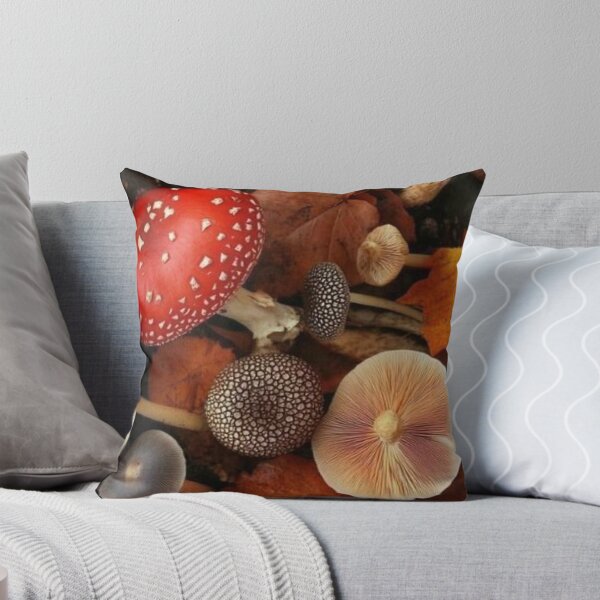 Item preview, Forest Mushrooms & Autumn Leaves — Red Fly Agaric & Cottagecore Nature Art designed and sold by LYAN-STORE.