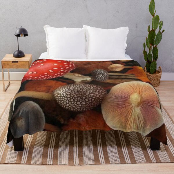 Item preview, Forest Mushrooms & Autumn Leaves — Red Fly Agaric & Cottagecore Nature Art designed and sold by LYAN-STORE.