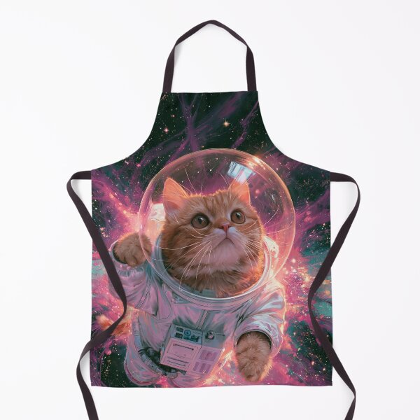 Item preview, Orange Cat Astronaut in Pink and Teal Galaxy designed and sold by FrostyForge.