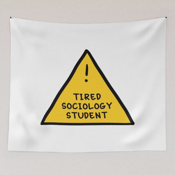 Item preview, Tired Sociology Student Warning Sign Illustration designed and sold by elijbclaude.