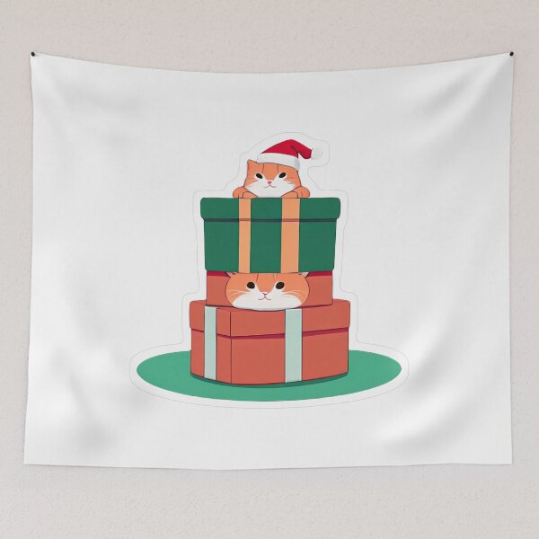 Item preview, Orange Tabby Cats in Santa Hat designed and sold by For-Cat Studio.