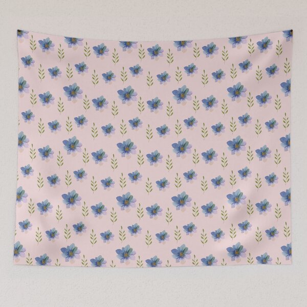 Item preview, Blue Blossom Garden – Pastel Watercolor Floral Pattern designed and sold by ArtFairy38.